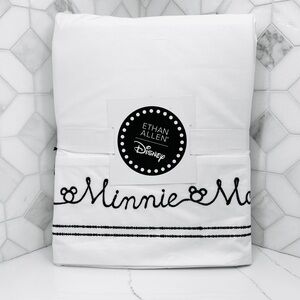 NEW Twin Sheet Set Disney Ethan Allen Minnie Mouse Cotton Child Teen Embroidery